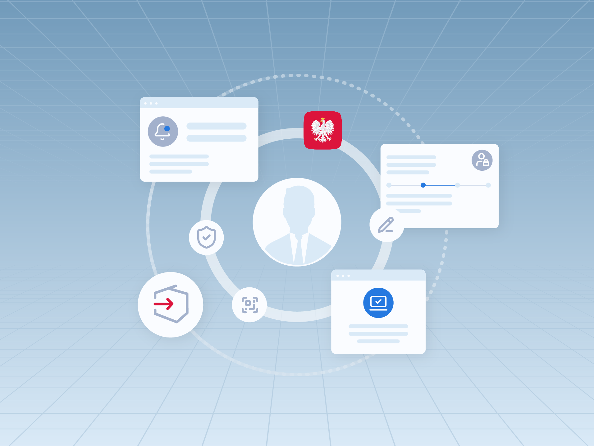 Ilustracja - cyfryzacja Polski