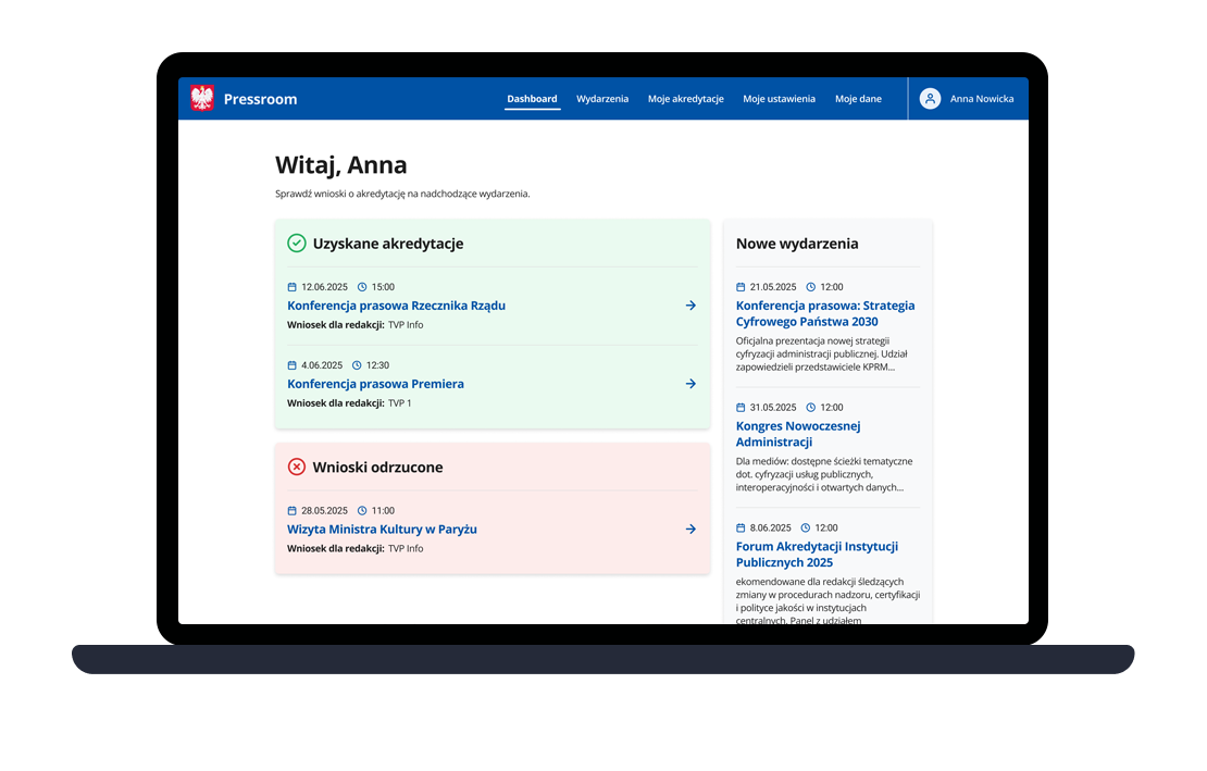 Podgląd kolejnego projektu