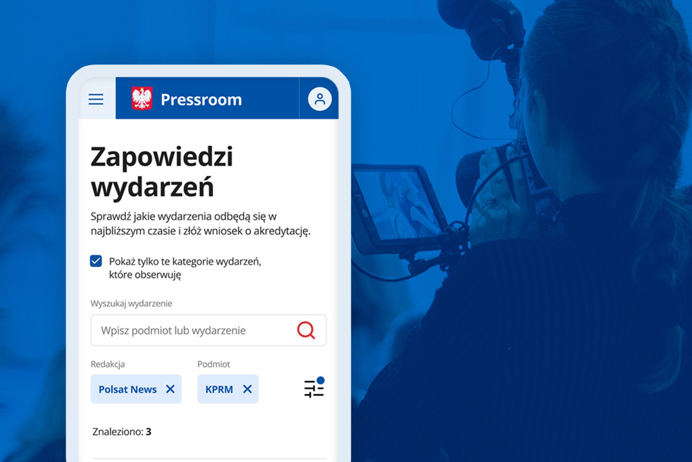 Pressroom - aplikacja do akredytacji dziennikarzy