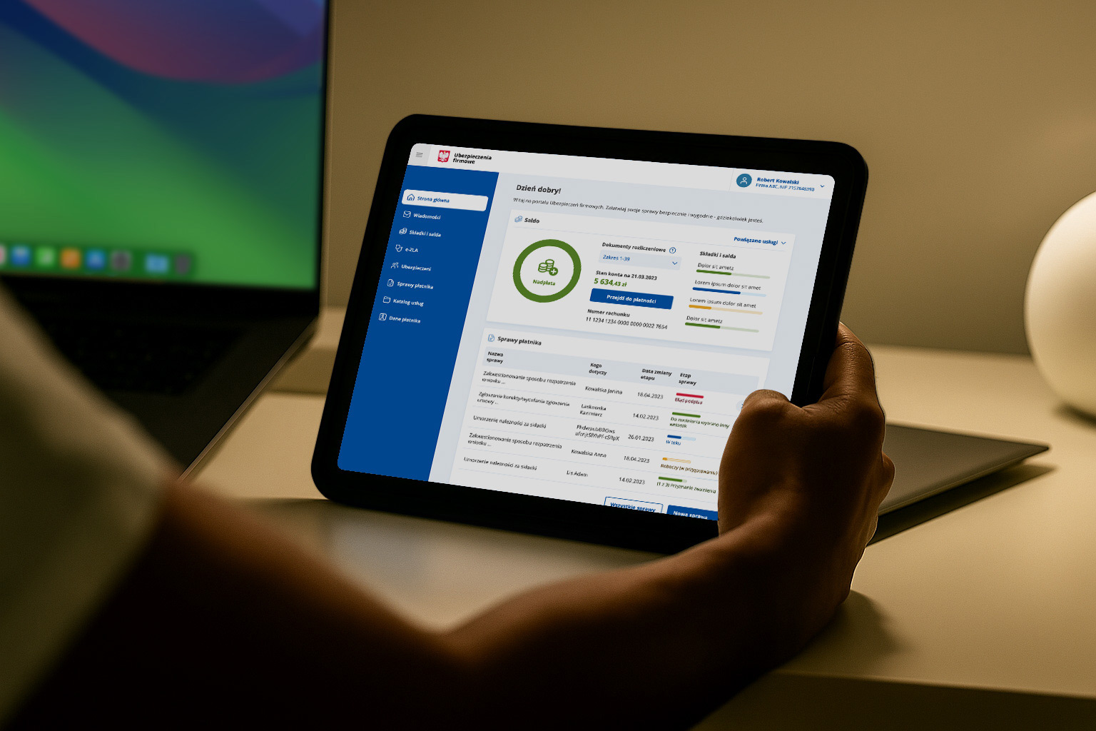 Ubezpieczenia - wersja tablet