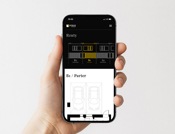 Telefon z widokiem rzutów mieszkań