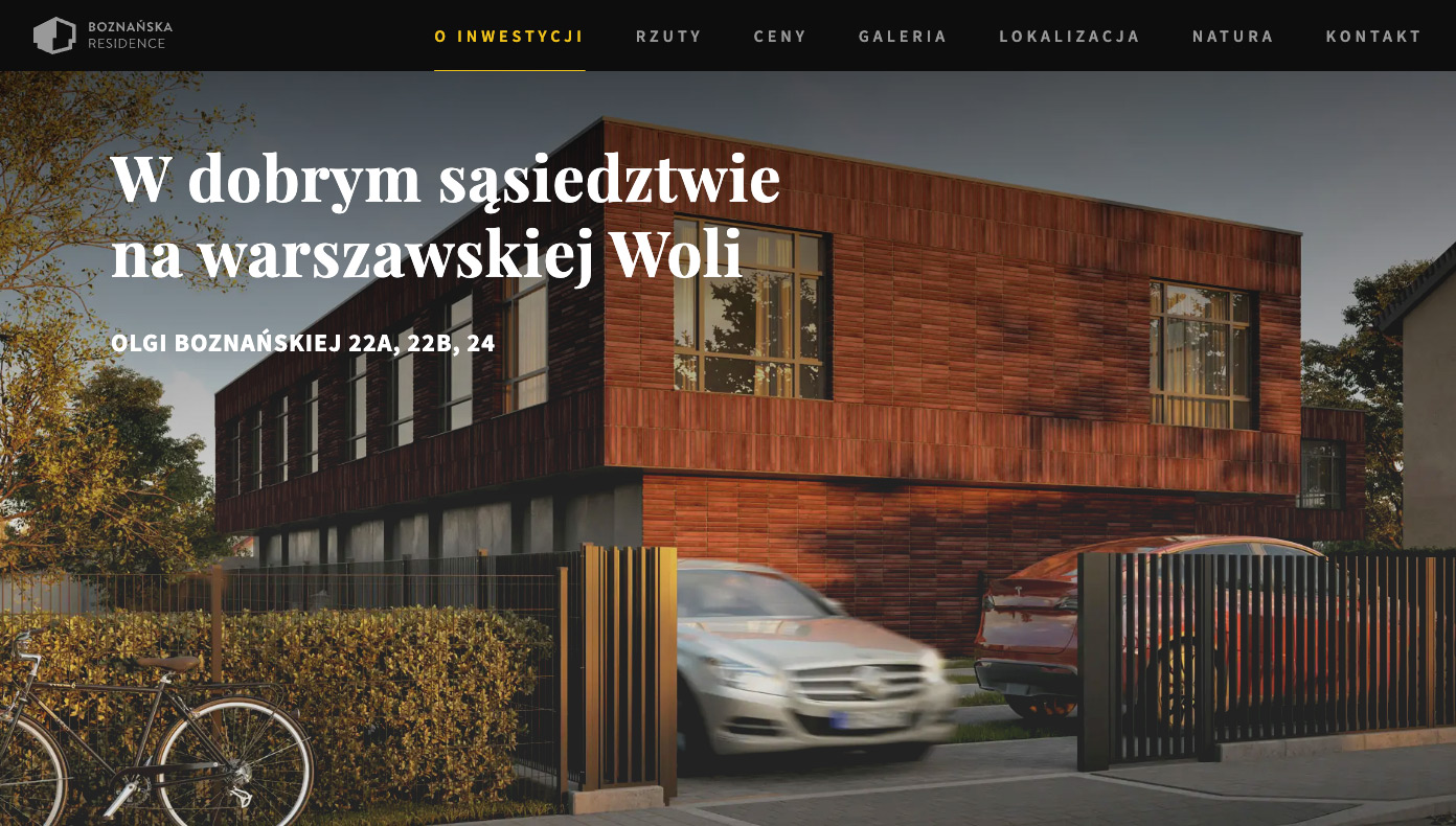 Sekcja hero na stronie głównej