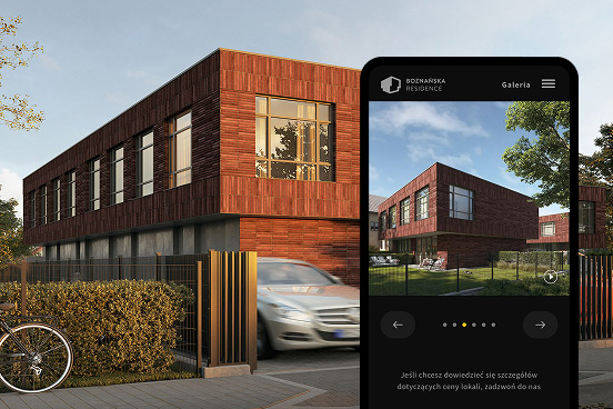 Boznańska Residence - Wizualizacja i wersja mobilna strony