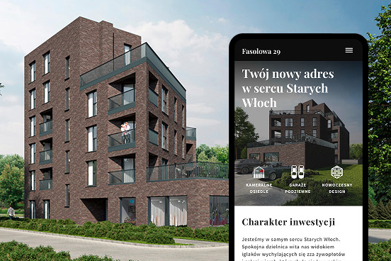 Strona inwestycji Fasolowa 29 – prezentacja mieszkań i statusów