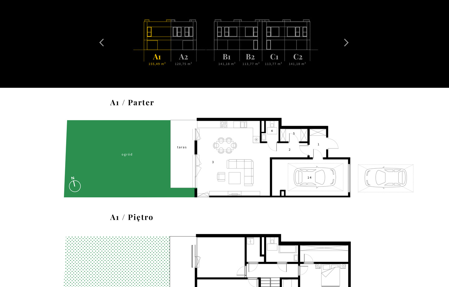 Podgląd rzutów lokali w widoku desktopowym