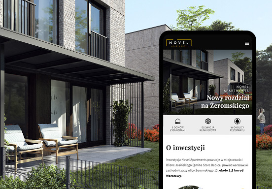 Novel Apartments - Wizualizacja i wersja mobilna strony