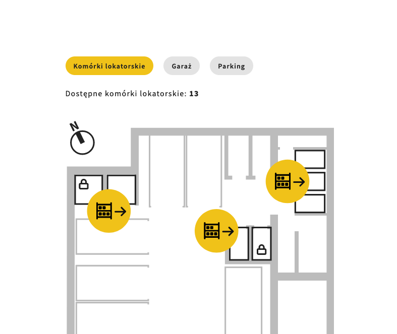 Rzut garaży podziemnych