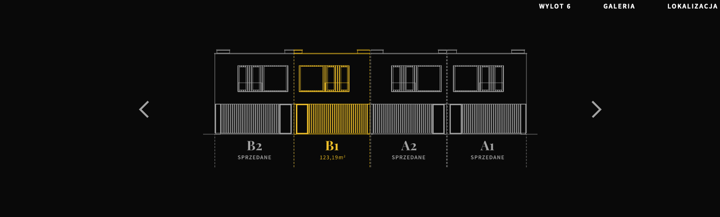 Widok nawigacji między lokalami