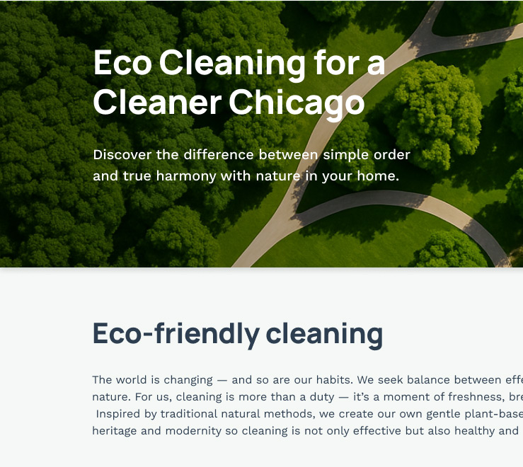 Layout podstrony eko